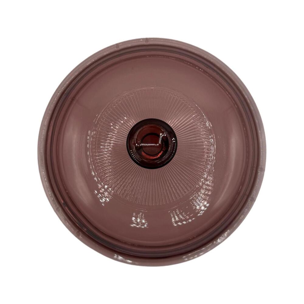 Pyrex Corning Vision Cranberry Purple Round 7.25” Glass Replacement Lid - Rare